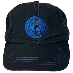 Dallas Mavericks Black & Blue Embroidered Adjustable Cotton Basketball Cap